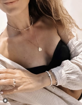 Choker z kamieni Pink Sands, różowy opal,  srebro 925 