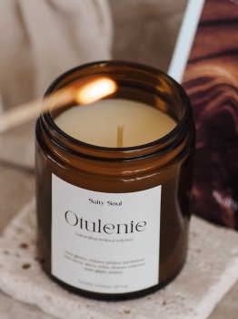 Zestaw Otulenie naturalna świeca sojowa i kamienie naturalne