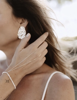 Bransoletka Pearls Chain z pereł i srebrnego łańcuszka